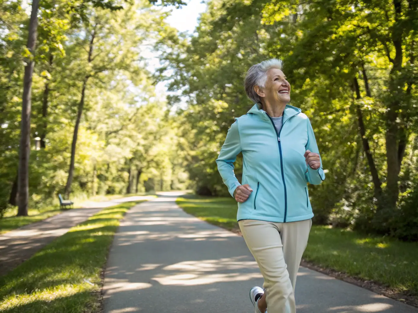 An image showcasing a senior citizen actively participating in a gentle exercise class, emphasizing mobility and flexibility, with a focus on maintaining independence and quality of life.